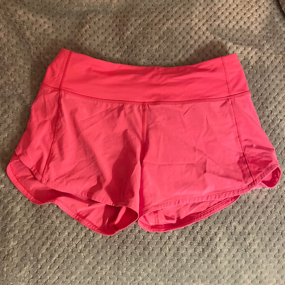 Lululemon sonic pink 4 inseam speed up shorts size 6